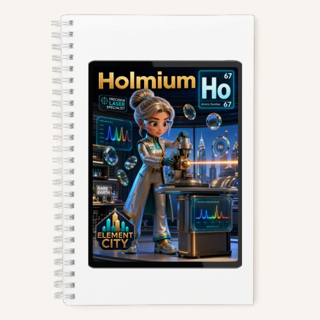  Holmium (Ho) – Atomic | ATOMIVRA™ Collection Notebook (Front)
