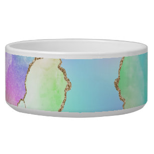 Holo Agate   Faux Iridescent Pastel Ombre Marble