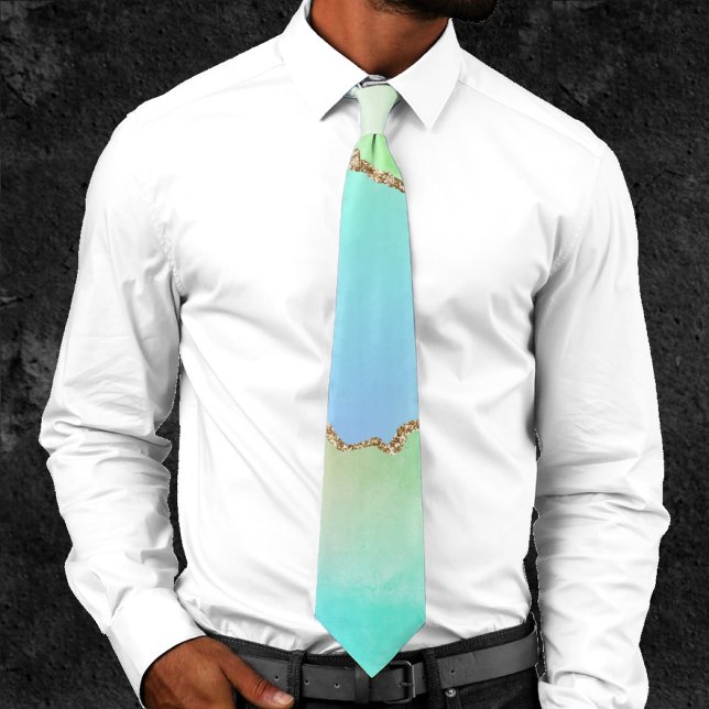 Holo Agate | Faux Iridescent Pastel Ombre Marble Tie (Creator Uploaded)