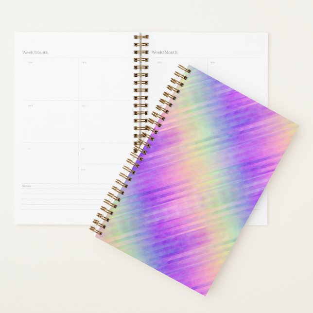 holo rainbow pinstripe : planner (Display)