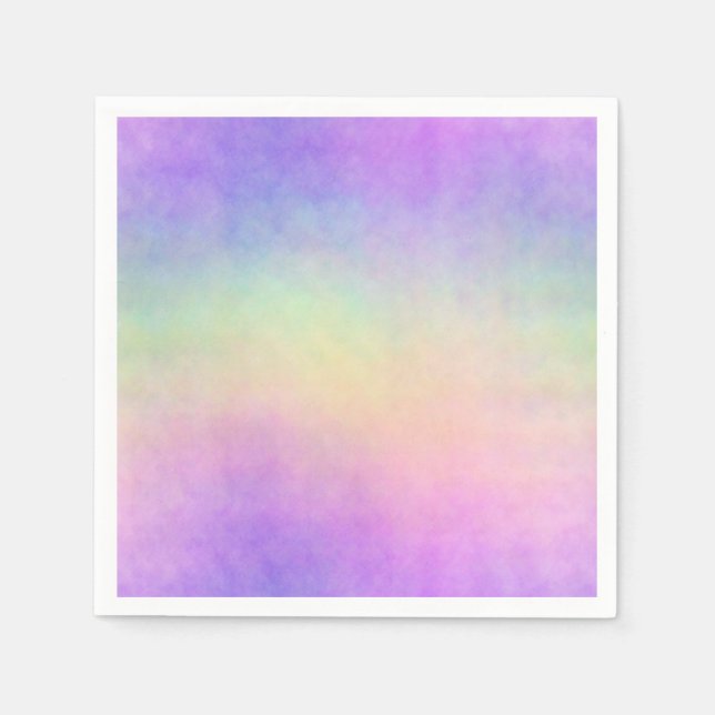 holo rainbow soft ombre :  napkin (Front)