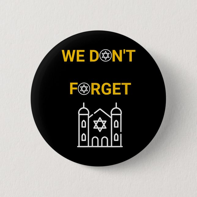 Holocaust Memorial Day Design  6 Cm Round Badge (Front)