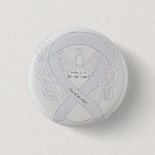 Holocaust Remembrance Awareness White Ribbon Pin