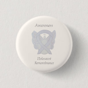 Holocaust Remembrance Awareness White Ribbon Pin