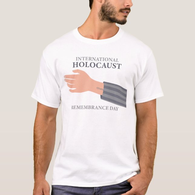 Holocaust Remembrance Day Prisoner Number T-Shirt (Front)