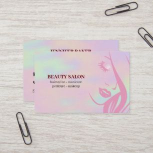 Hologram Beauty Salon Business Card