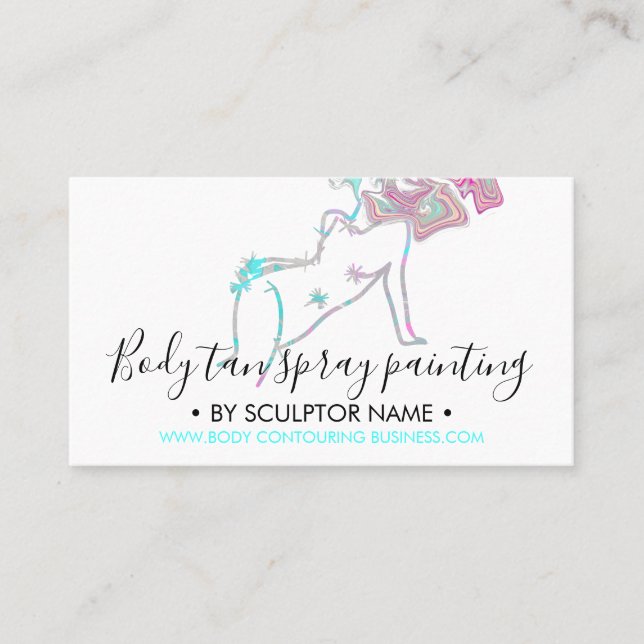 Hologram Body sculpting contouring painting Business Card (Front)