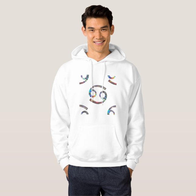 hologram cancer mens hoodie hooded sweatshirt (Front Full)