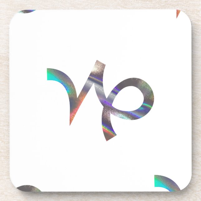 hologram Capricorn Coaster (Front)