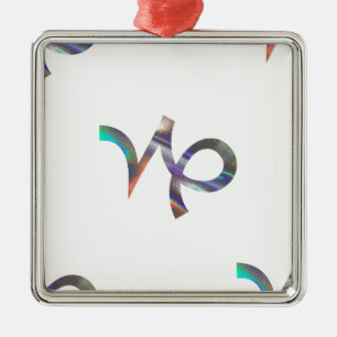 hologram Capricorn Metal Tree Decoration