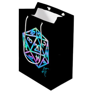 Hologram D20 Crit AF PnP Tabletop Gamer Dice Medium Gift Bag