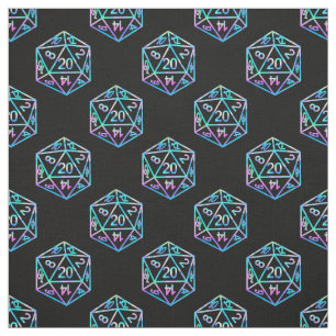Hologram D20 Pattern PnP Tabletop Gamer Dice Fabric