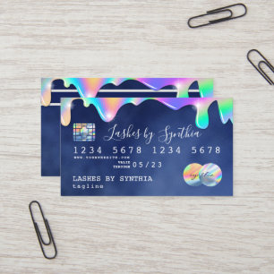 hologram drips navy Credit Card add name