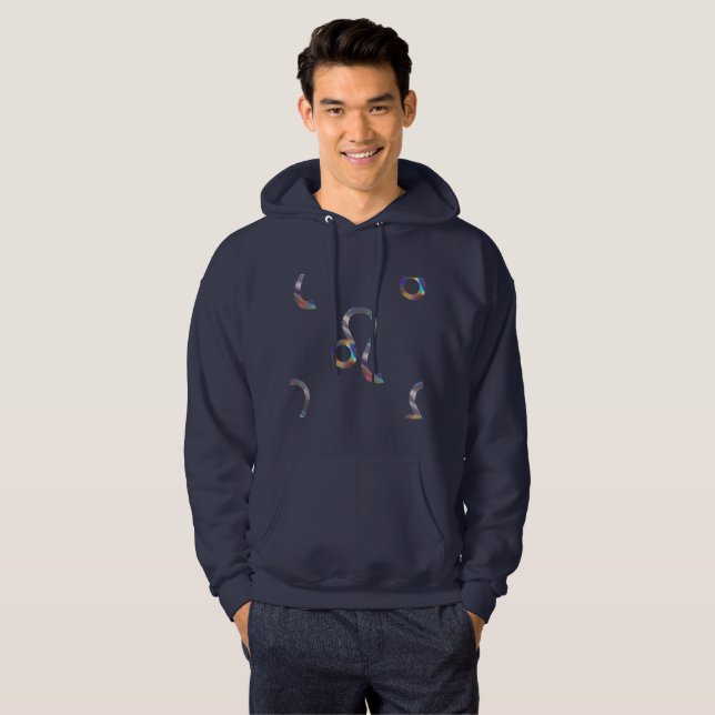 hologram leo mens hoodie hooded  sweatshirt (Front Full)