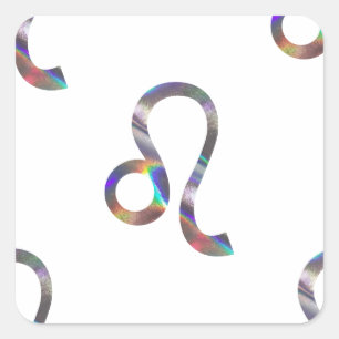 hologram Leo Square Sticker