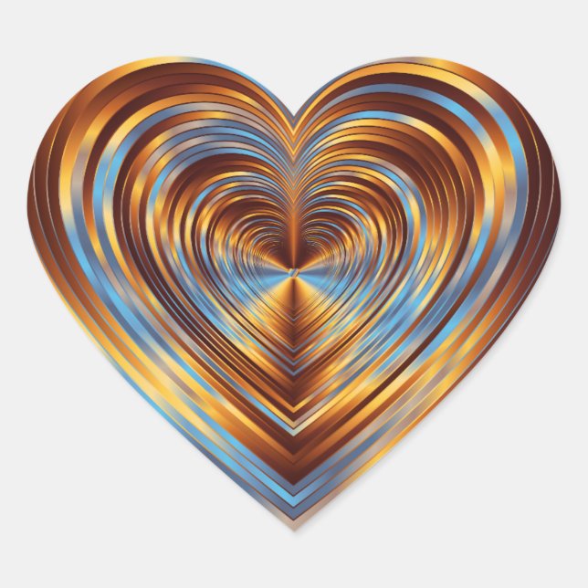 Hologram look heart stickers (Front)