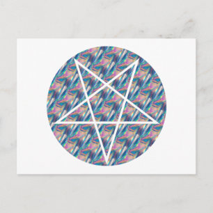 hologram pentagram postcard