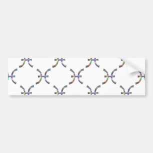 hologram Pisces Bumper Sticker