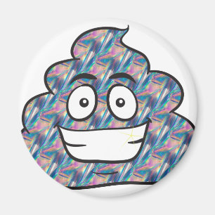 hologram poop emoji magnet