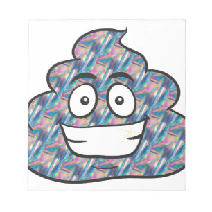 hologram poop emoji notepad