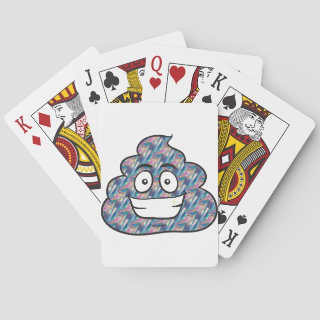 hologram poop emoji playing cards (Back)