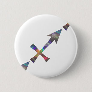 hologram Sagittarius 6 Cm Round Badge