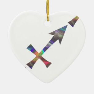 hologram Sagittarius Ceramic Tree Decoration