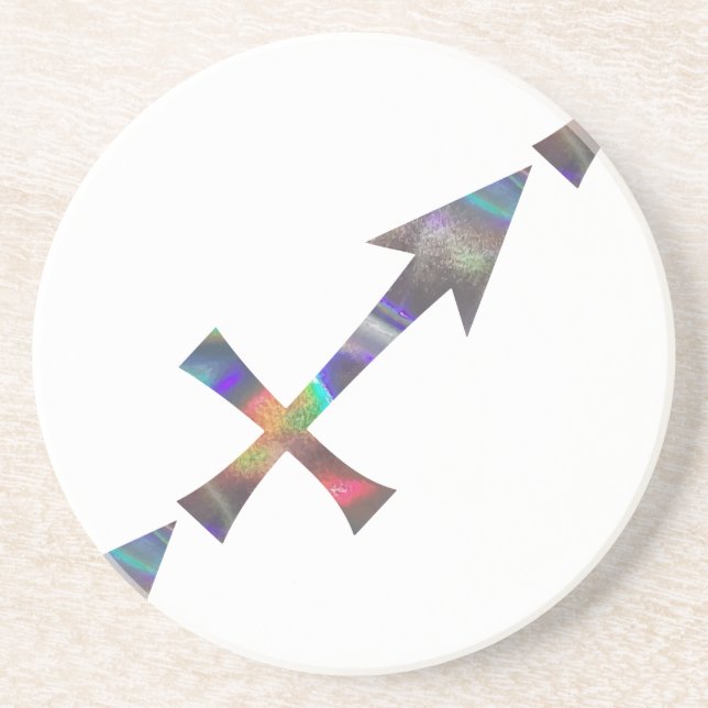 hologram Sagittarius Coaster (Front)