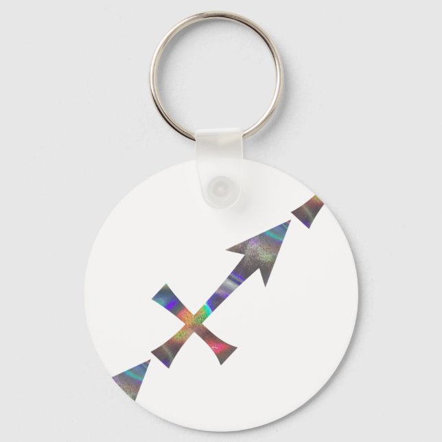 hologram Sagittarius Key Ring (Front)