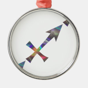 hologram Sagittarius Metal Tree Decoration