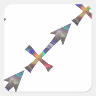 hologram Sagittarius Square Sticker
