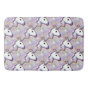 hologram unicorn emoji bathroom bathmat bath mat