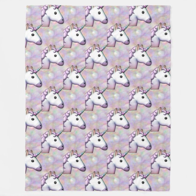 hologram unicorn emoji bedroom blanket (Front)