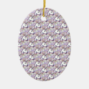 hologram unicorn emoji ceramic tree decoration