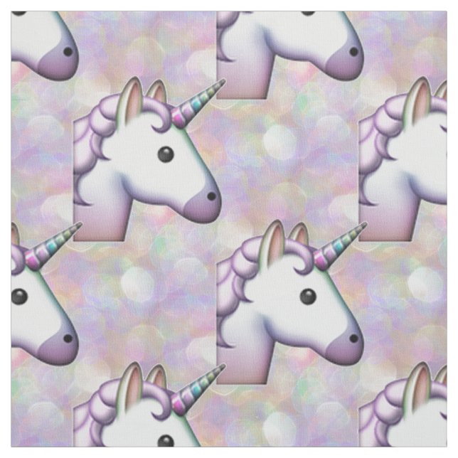 hologram unicorn emoji fabric (Swatch)