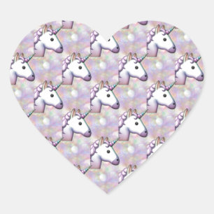 hologram unicorn emoji heart sticker