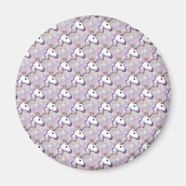 hologram unicorn emoji magnet (Front)