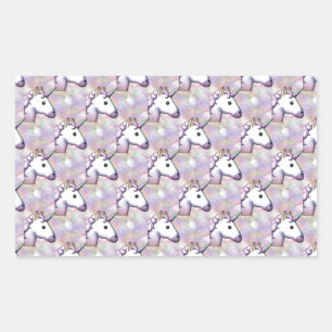 hologram unicorn emoji rectangular sticker