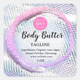 holograph body butter square sticker