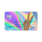 Holograph  Credit Card Nail Tech add logo
