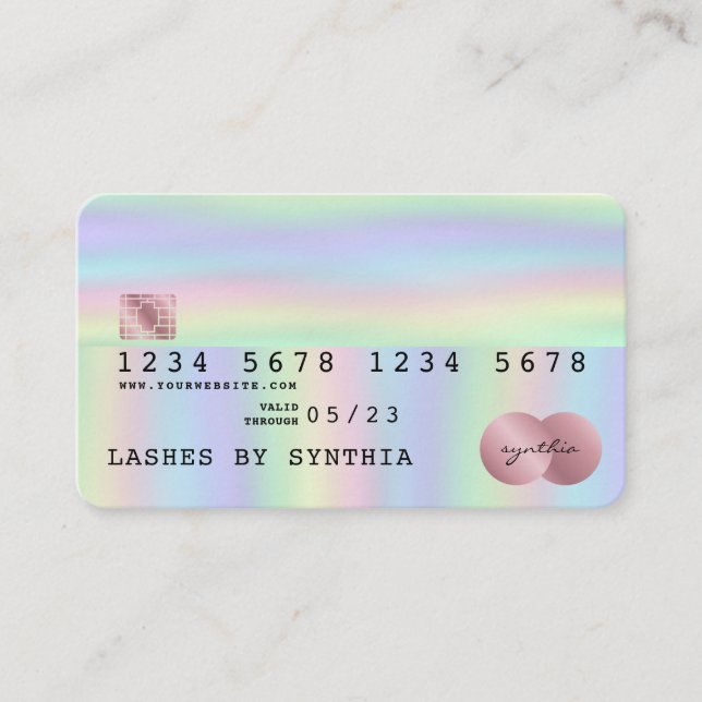 Holograph Credit Card Style Holographic Foil (Front)