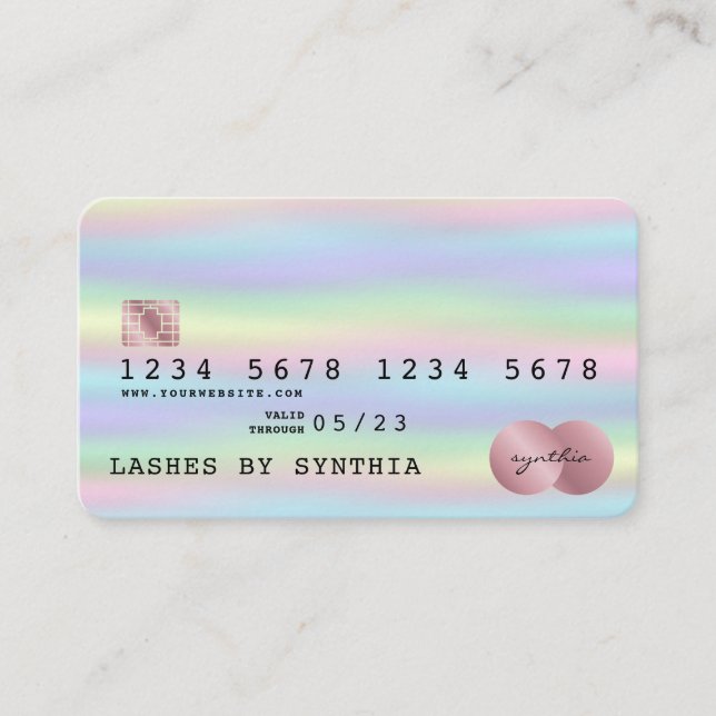 Holograph Credit Card Style Holographic Foil (Front)