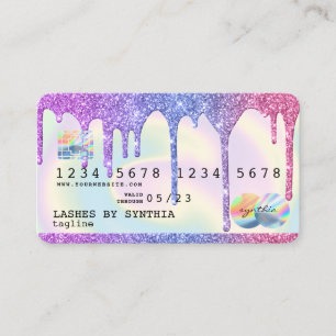 Holograph Drips Modern Credit Card