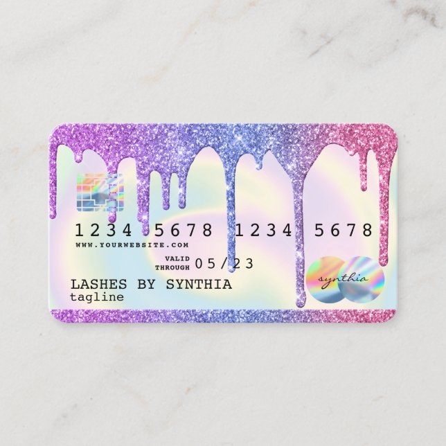 Holograph  Drips Modern Credit Card (Front)