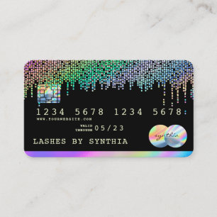 Holograph  Drips Modern Credit Card