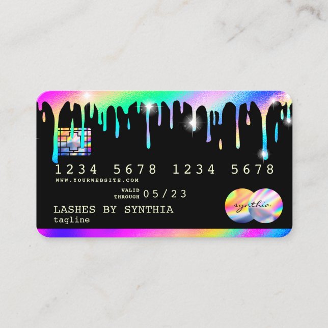Holograph  Drips Modern Credit Card (Front)