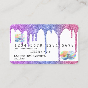 Holograph Drips Modern Credit Card