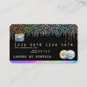 Holograph  Drips Modern Credit Card