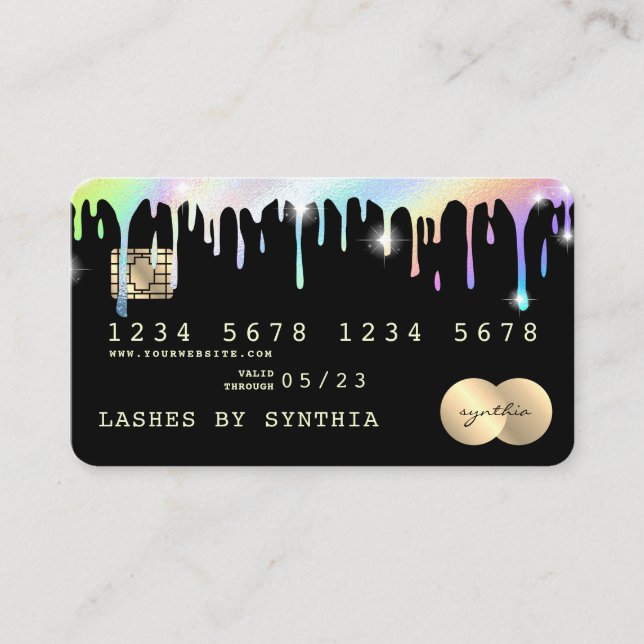 Holograph  Drips Modern Credit Card Style (Front)