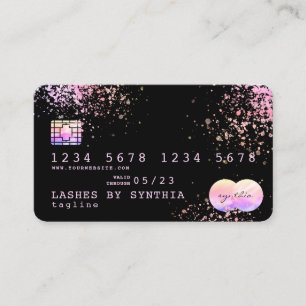 Holograph Foil Splash Credit Card modern girly